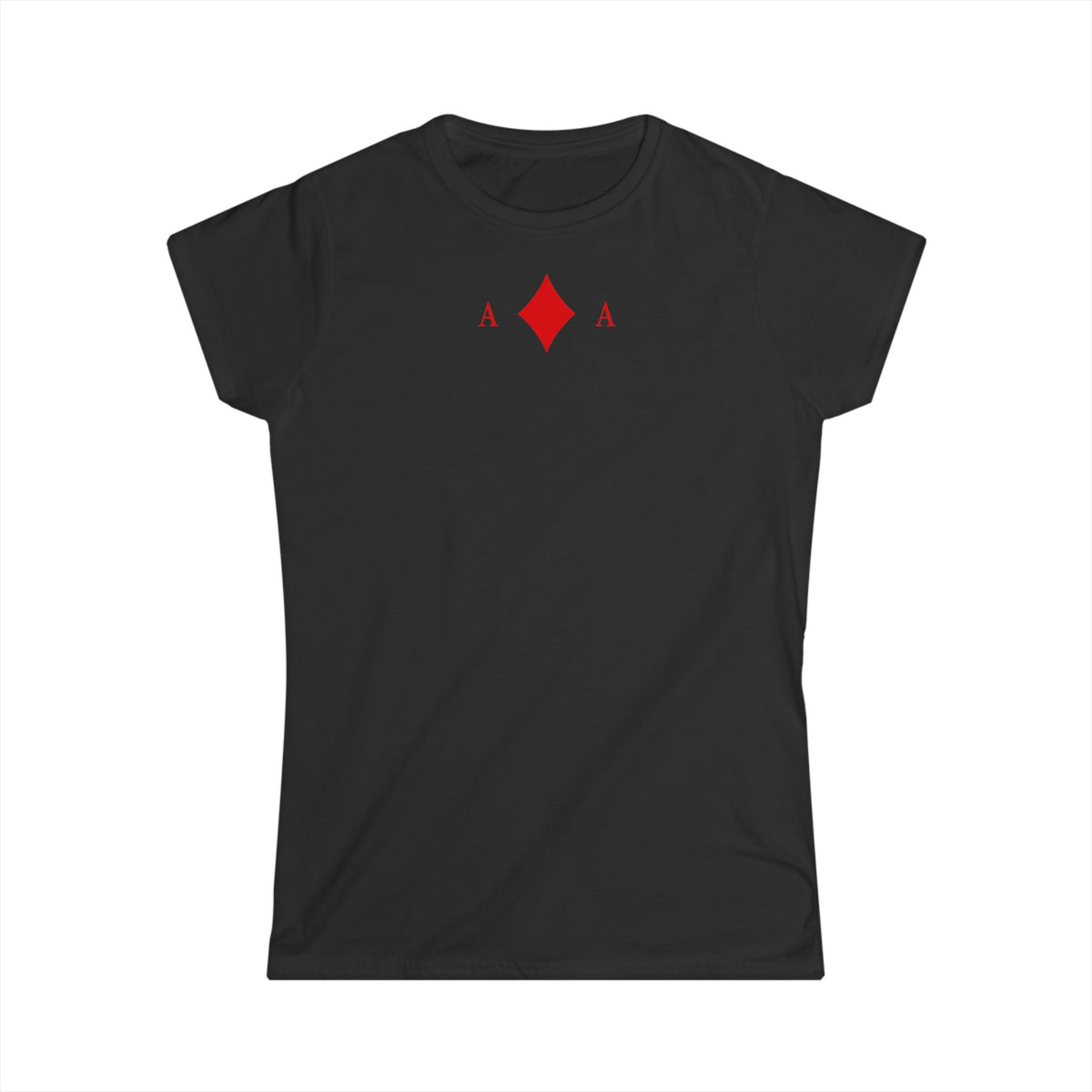 Ace of Diamonds Women's T‑Shirt — Minimal Playing Card Graphic