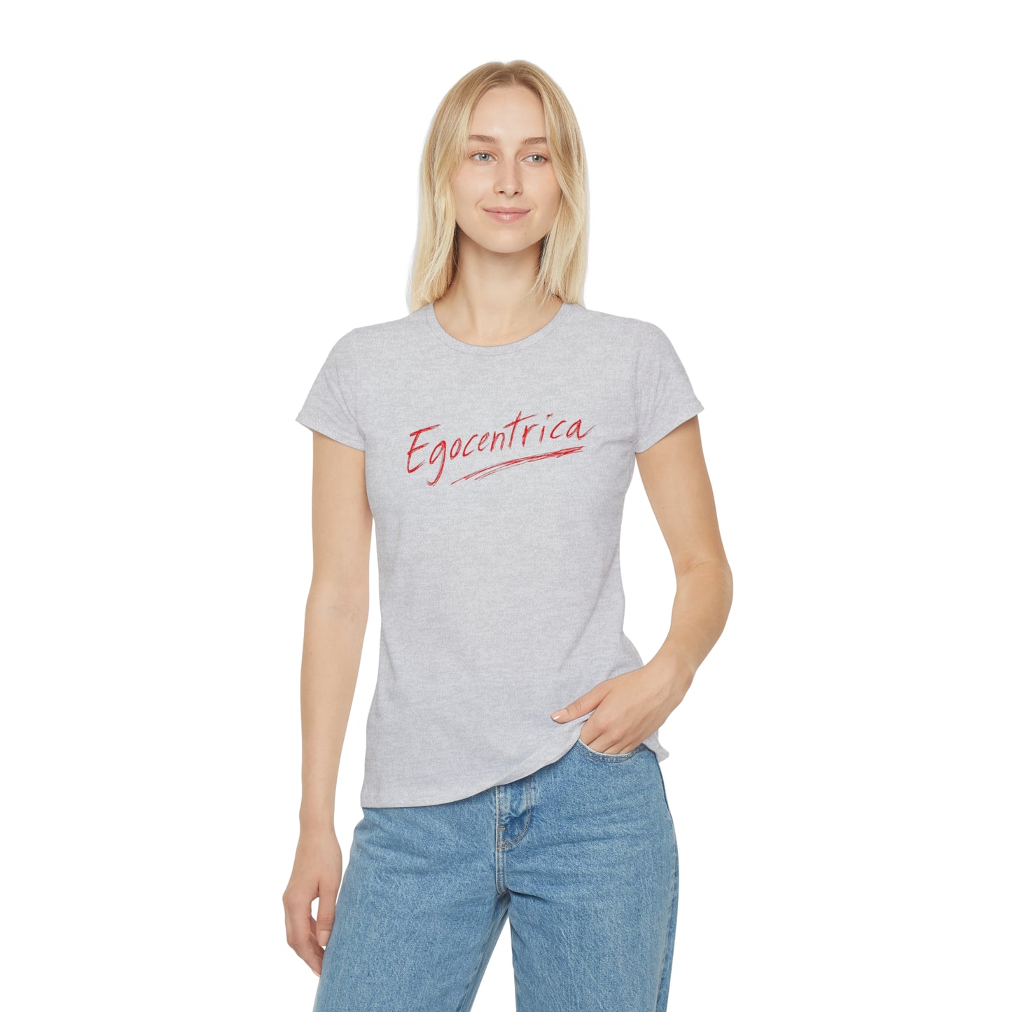 T-Shirt Donna “Egocentrica” Slim Fit in Cotone