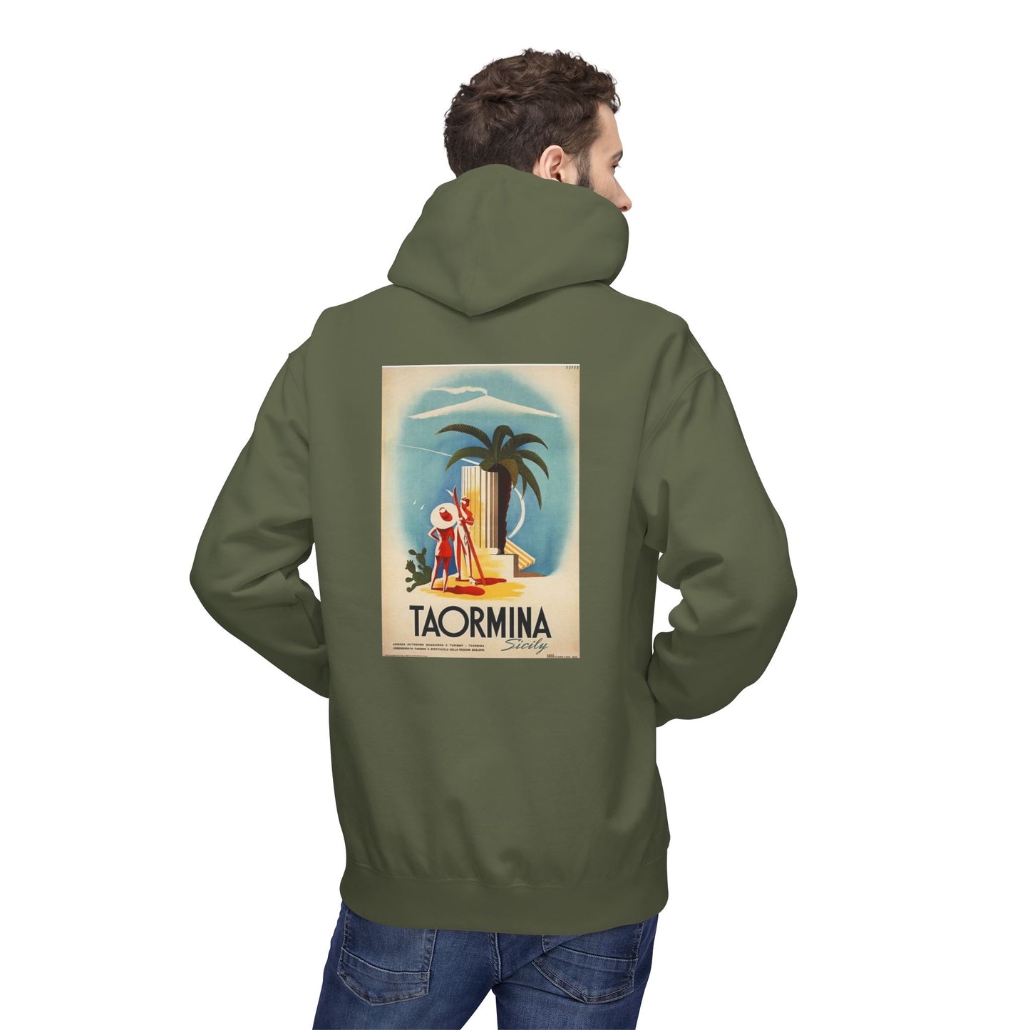 Felpa Unisex con cappuccio e stampa esclusiva T&t21 Taormina