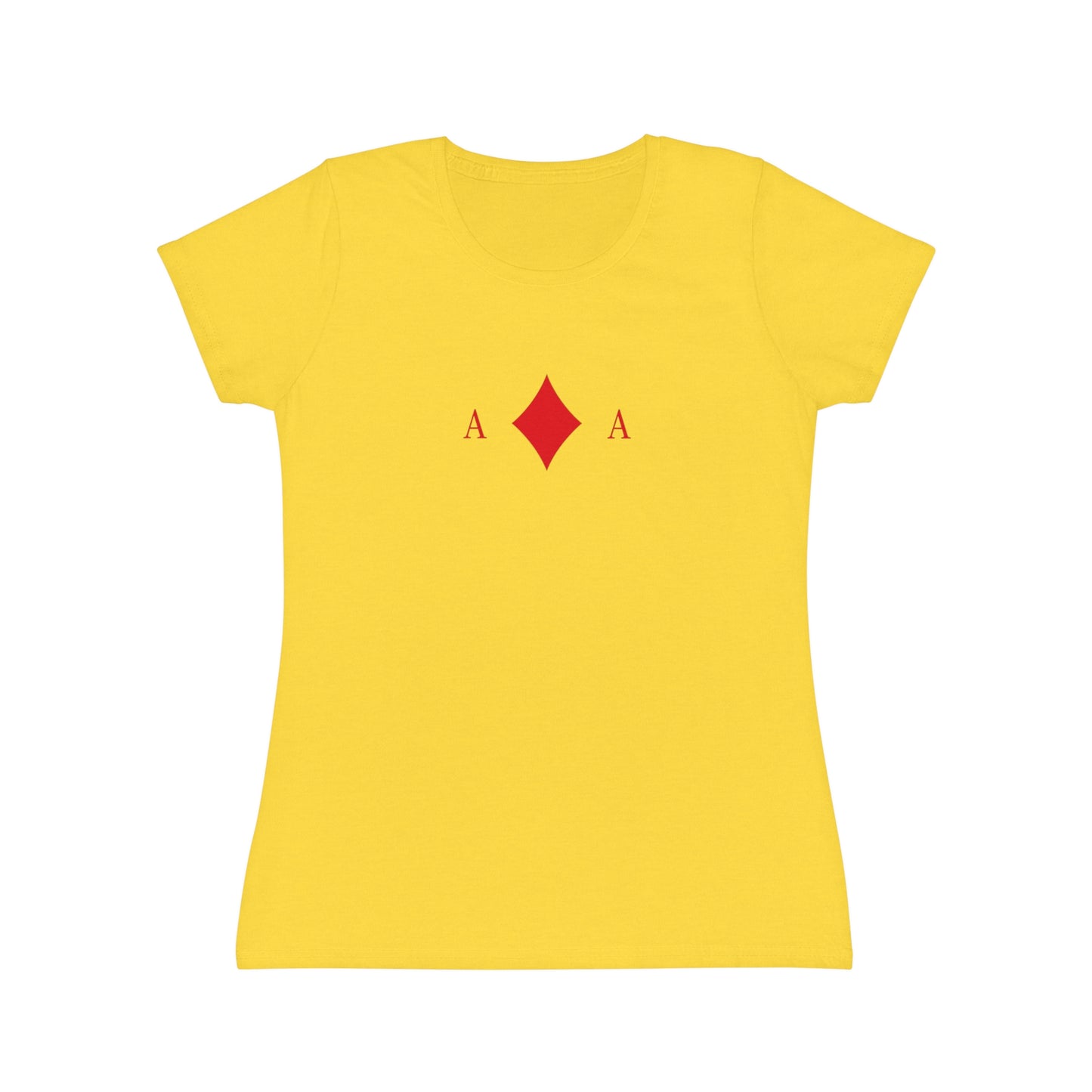 T-shirt Donna Asso di Quadri | Maglietta Minimal Slim Fi