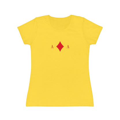 T-shirt Donna Asso di Quadri | Maglietta Minimal Slim Fi