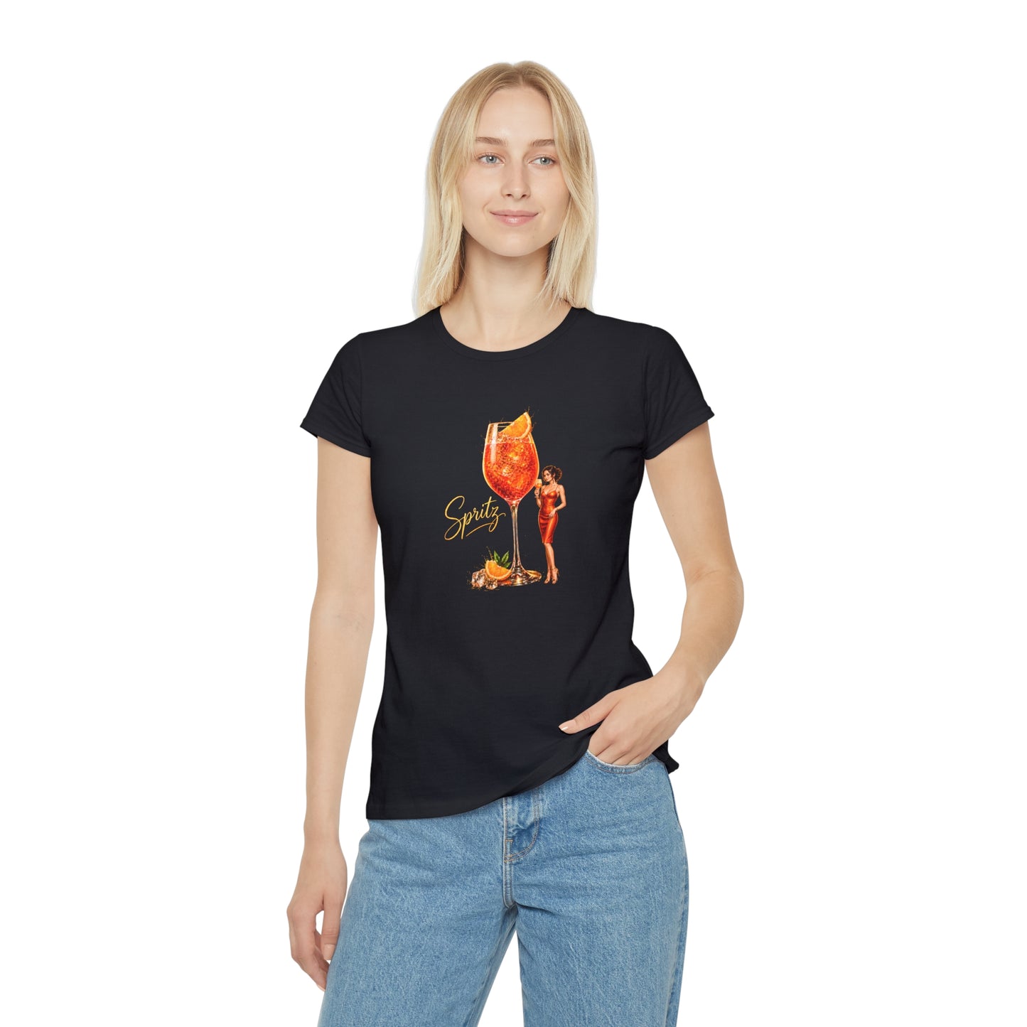 T-shirt donna Aperol Spritz – Maglietta estiva retrò con grafica cocktail vintage