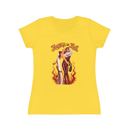 T-Shirt Donna “Heaven or Hell” Vintage Rock Slim Fit