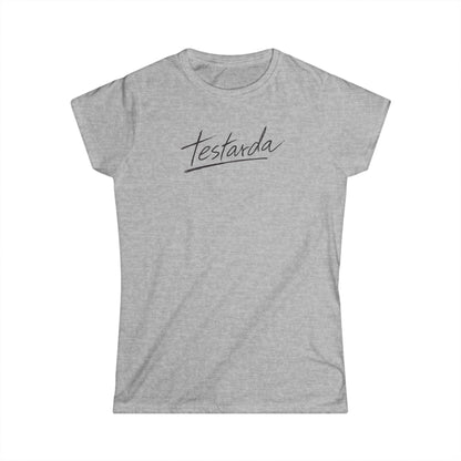Testarda Script Women's T-Shirt — Italian 'Testarda' Graphic Tee