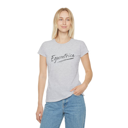 T-Shirt Donna “Egocentrica” Slim Fit in Cotone