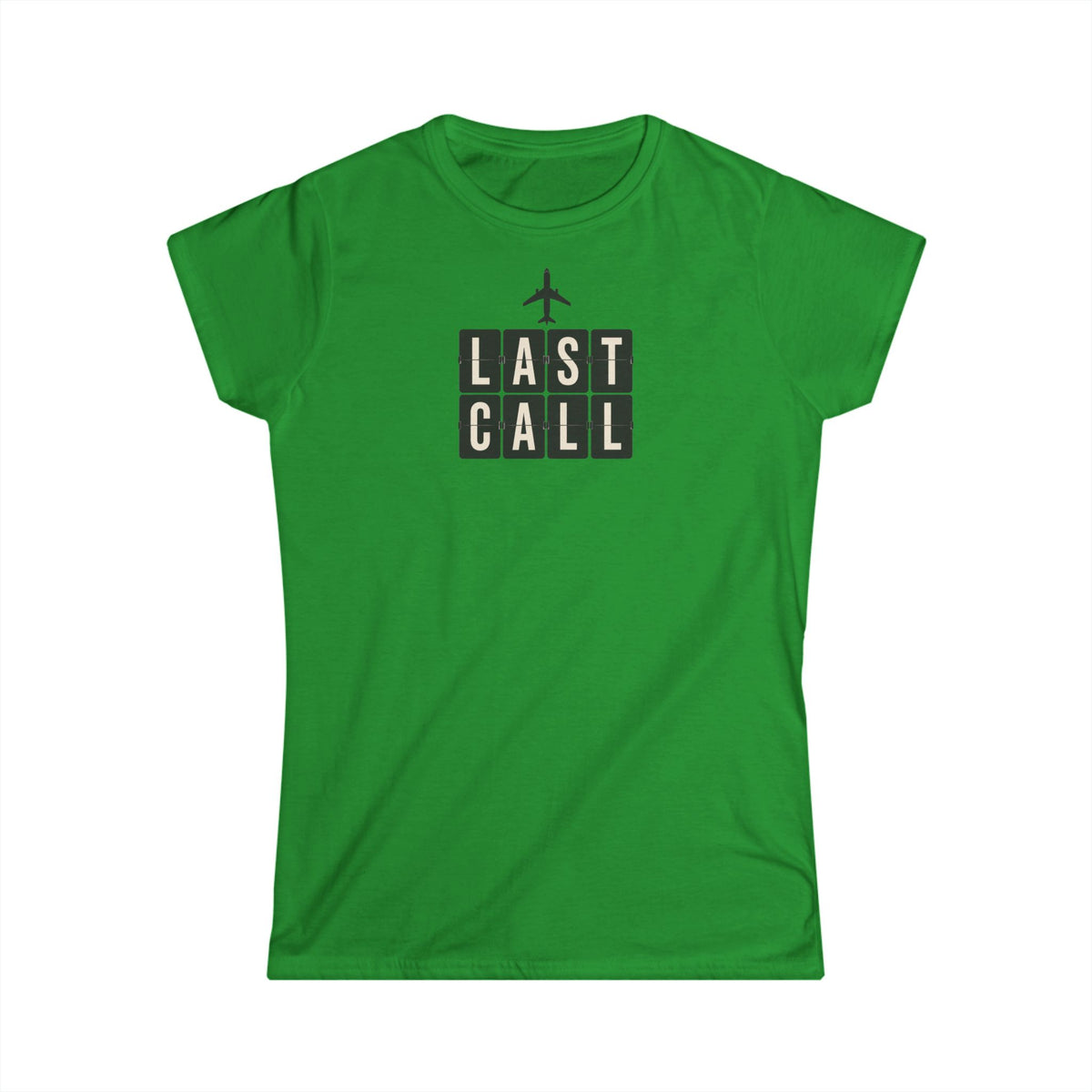 Last Call Women's T‑Shirt — Vintage Airport Departure Graphic Tee