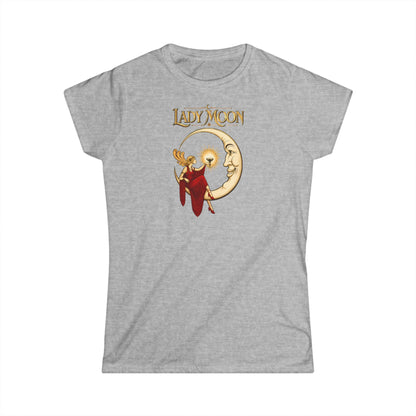 Lady Moon Women's Graphic T-Shirt — Vintage Moon Goddess Design