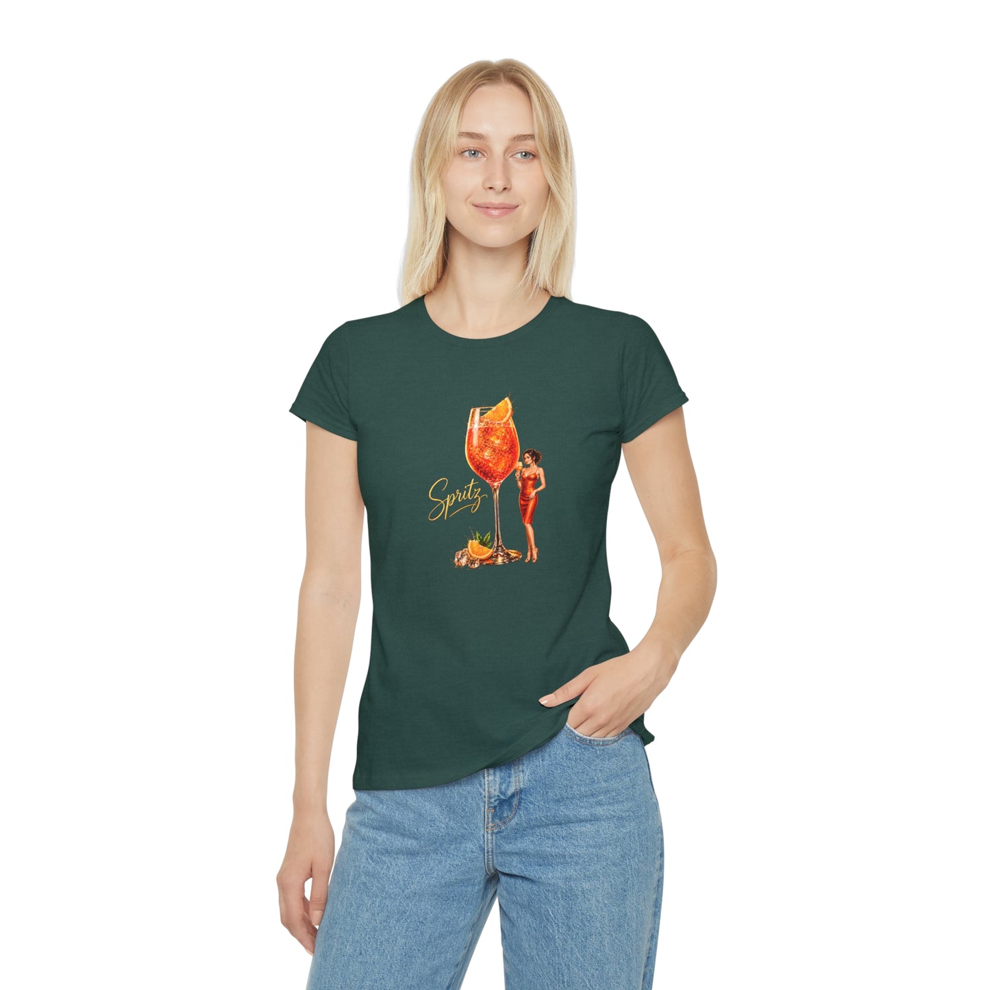 T-shirt donna Aperol Spritz – Maglietta estiva retrò con grafica cocktail vintage