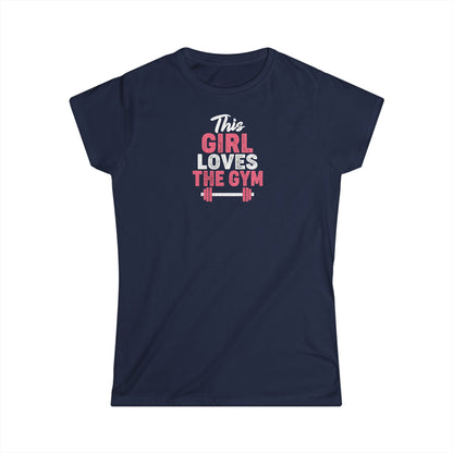 This Girl Loves the Gym Women's T-Shirt — Workout Tee for Gym Girls
