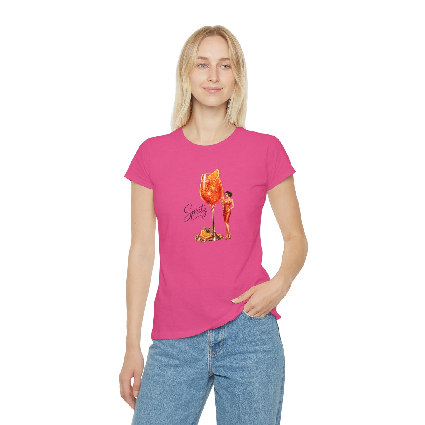T-shirt donna Aperol Spritz – Maglietta estiva retrò con grafica cocktail