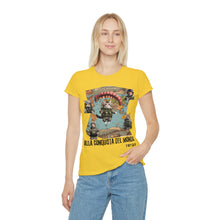 Carica l&#39;immagine nel visualizzatore di Gallery, T-Shirt Donna gatti alla conquista del Mondo Thisandthat21.com Style
