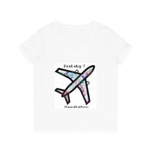 Carica l&#39;immagine nel visualizzatore di Gallery, T-Shirt Donna Scollo a V Next Stop ? Thisandthat21.com Style
