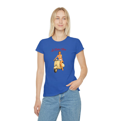 T-shirt donna La Dolce Vita – Maglietta estiva retrò con Vespa vintage