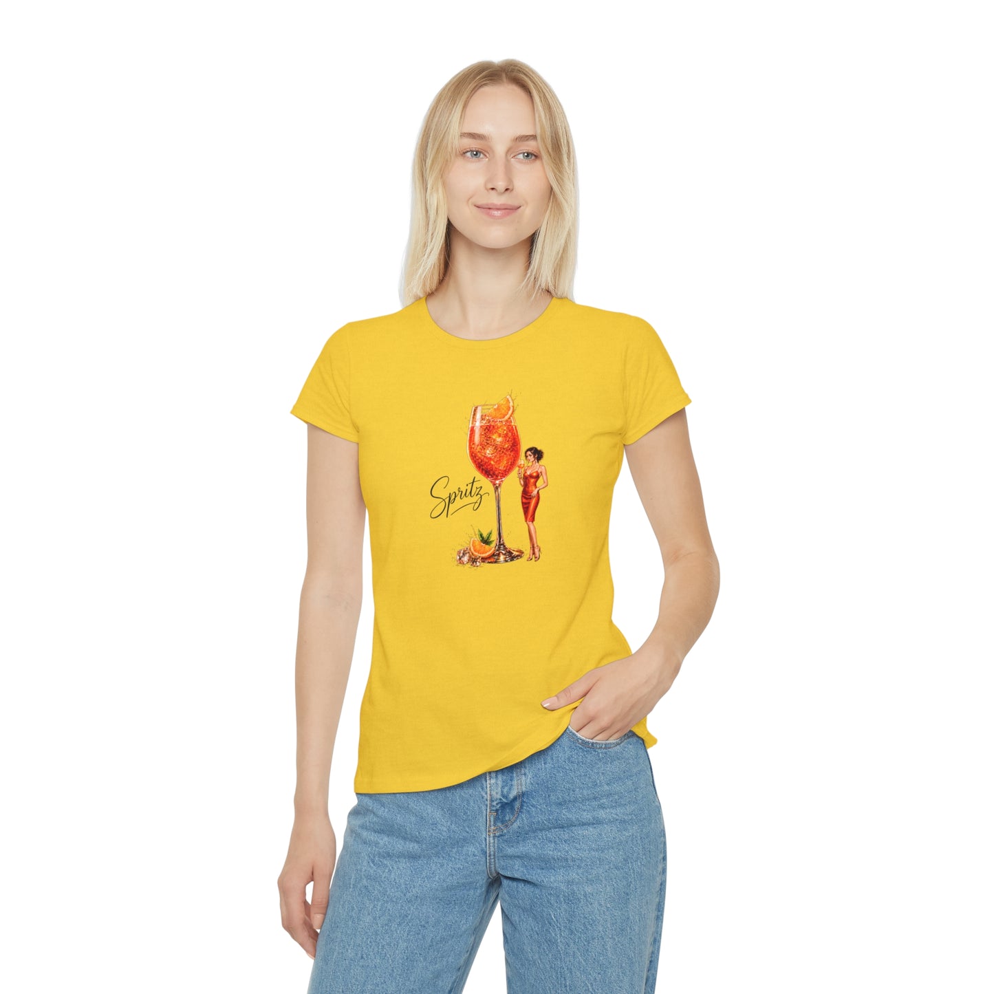 T-shirt donna Aperol Spritz – Maglietta estiva retrò con grafica cocktail
