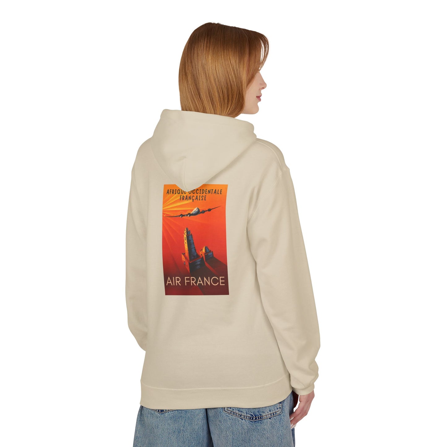 Felpa Unisex con cappuccio e stampa esclusiva T&t21 Air Vintage