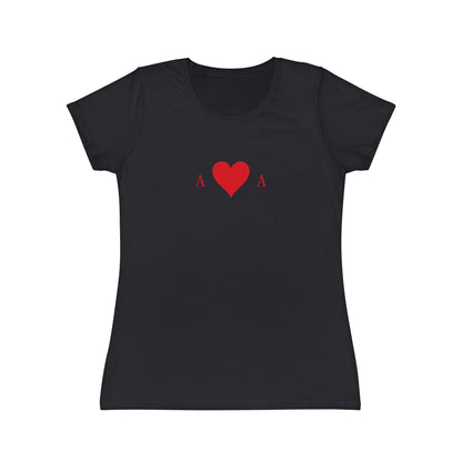 T-shirt Donna Asso di Cuori | Maglietta Minimal Slim Fit