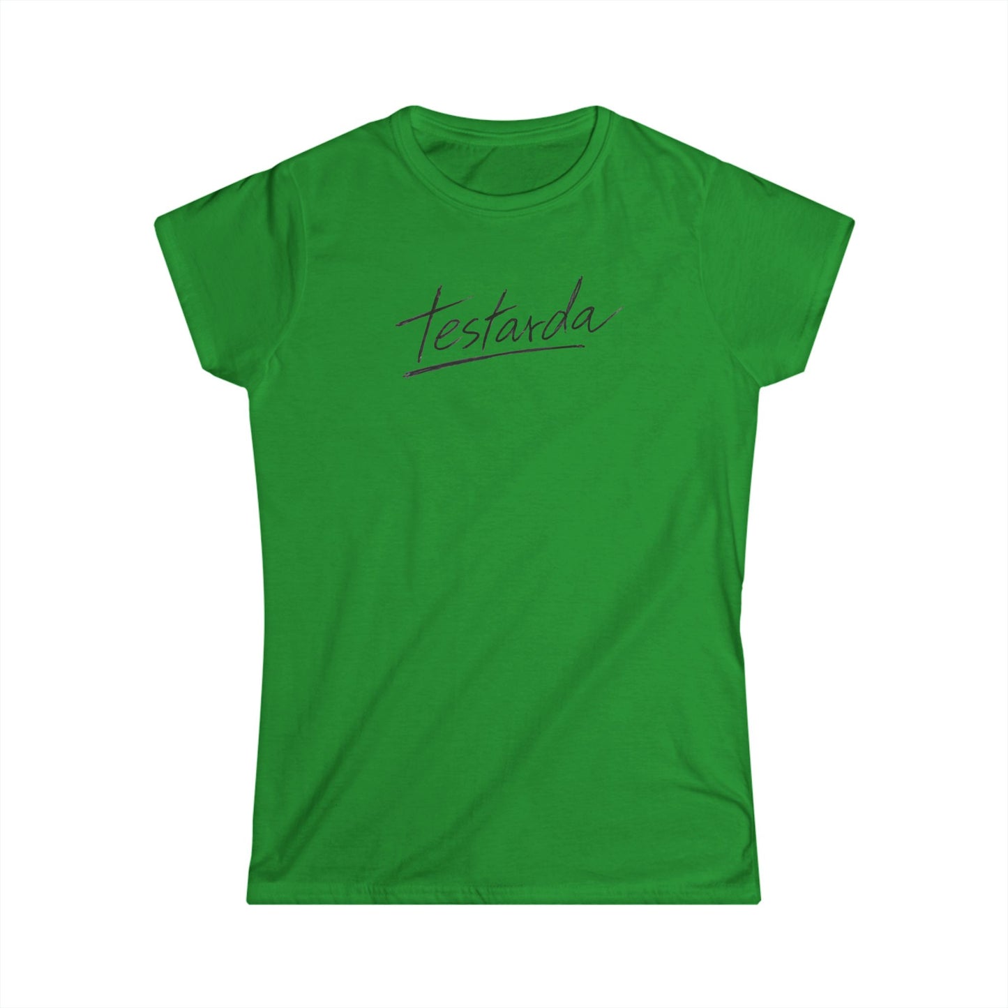 Testarda Script Women's T-Shirt — Italian 'Testarda' Graphic Tee