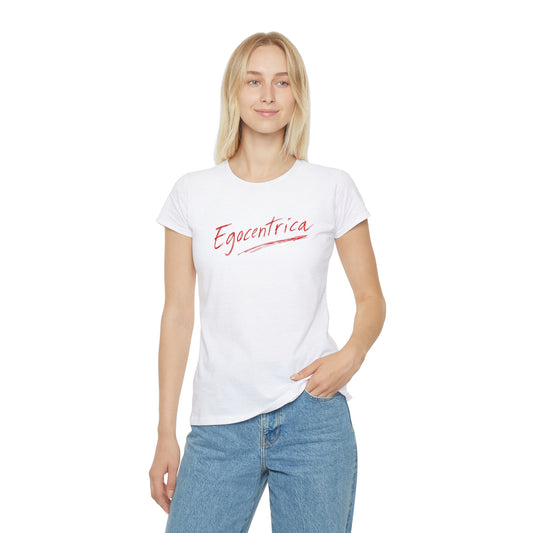 T-Shirt Donna “Egocentrica” Slim Fit in Cotone