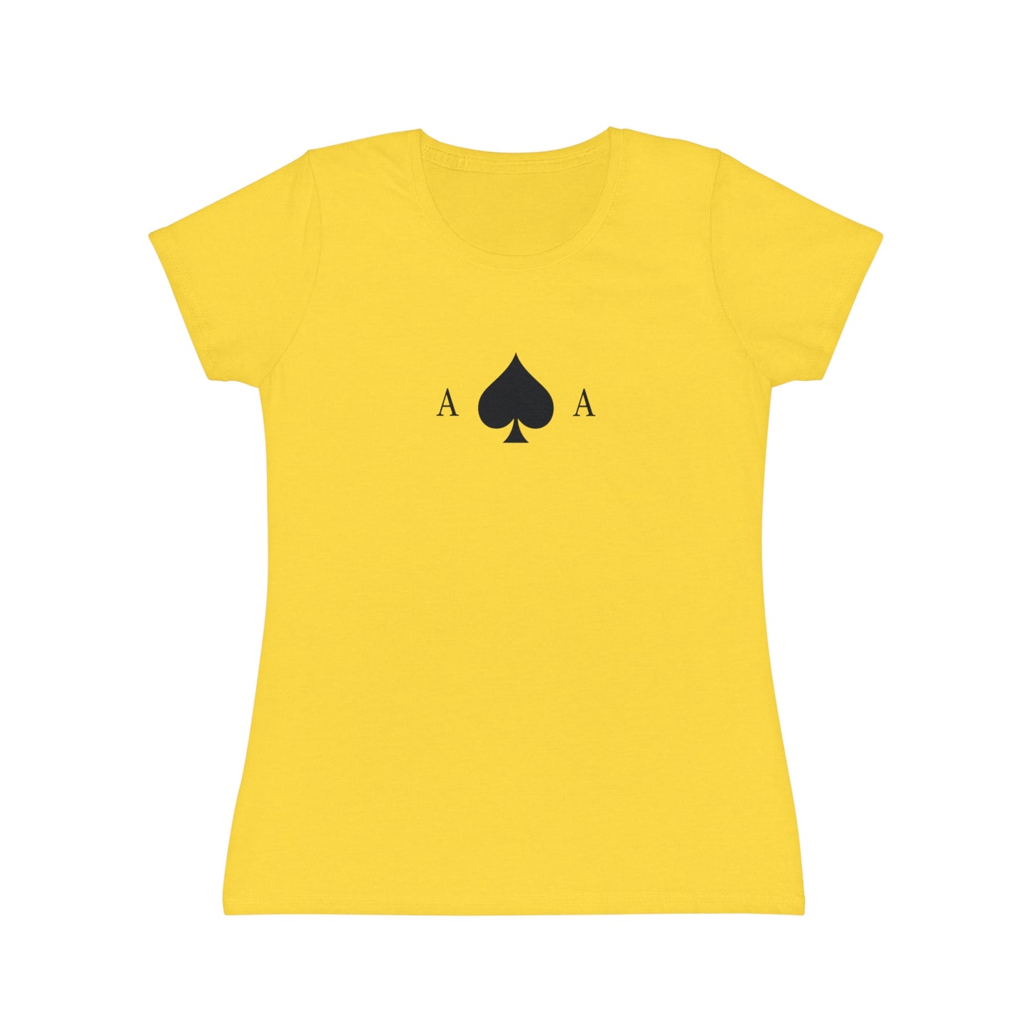 T-shirt Donna Slim Fit Asso di Picche | Maglietta Minimal Carte da Gioco