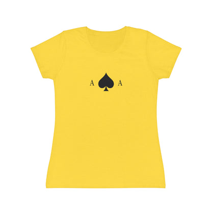 T-shirt Donna Slim Fit Asso di Picche | Maglietta Minimal Carte da Gioco