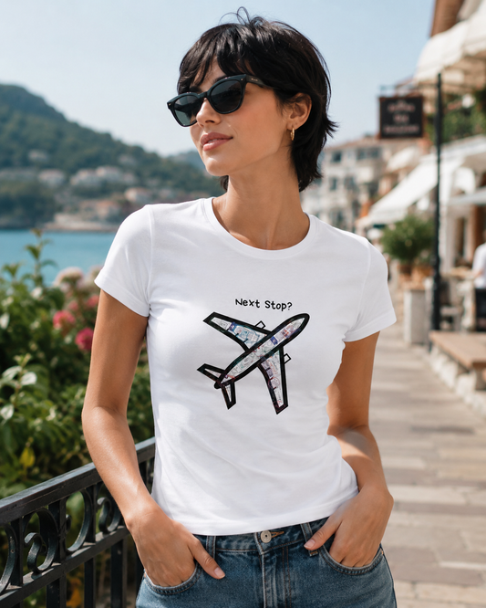 T-shirt Donna Slim Next Stop?