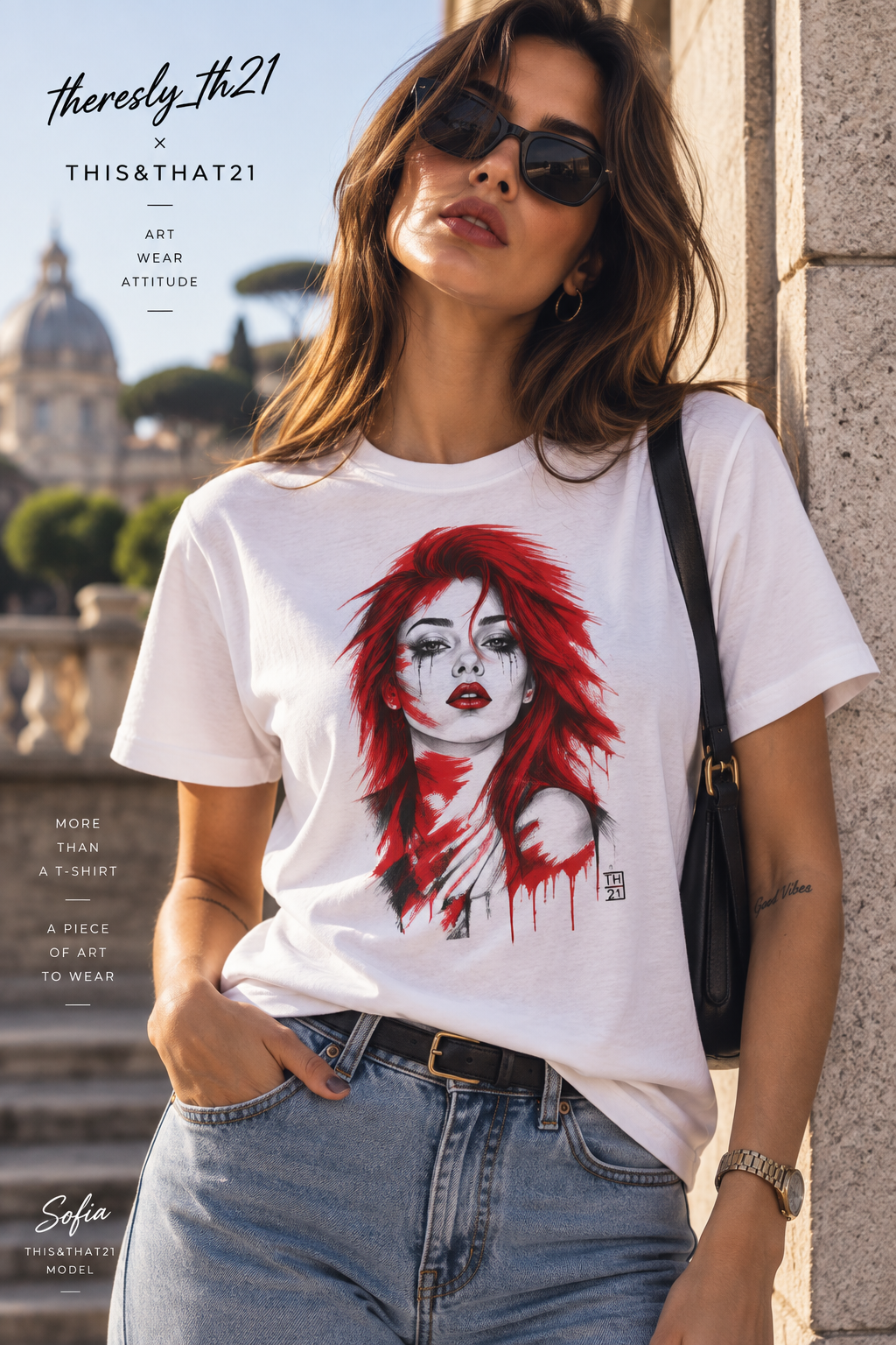 T-Shirt RED theresly_th21 × This&That21, stile urbano