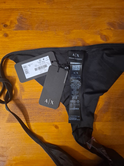 Slip bikini Armani Exchange nero taglia M dettaglio etichetta