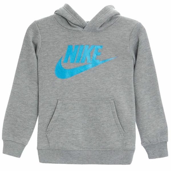 FELPA CON CAPPUCCIO BAMBINO NIKE METALLIC HBR GIFTING Grigio